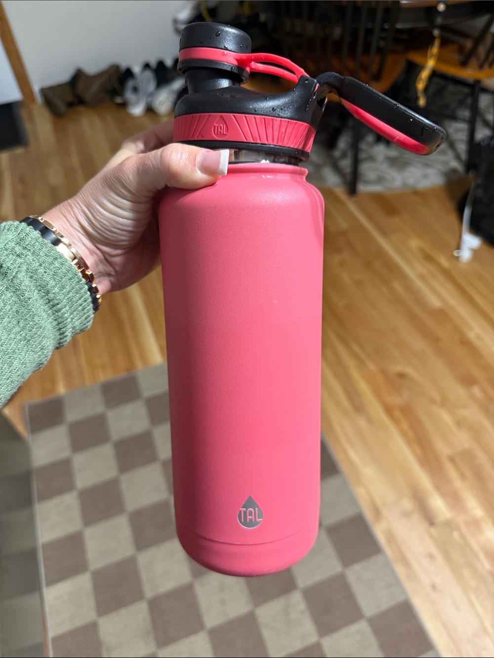 TAL Pink Insulated 40 oz Water Bottle with Flip Handle